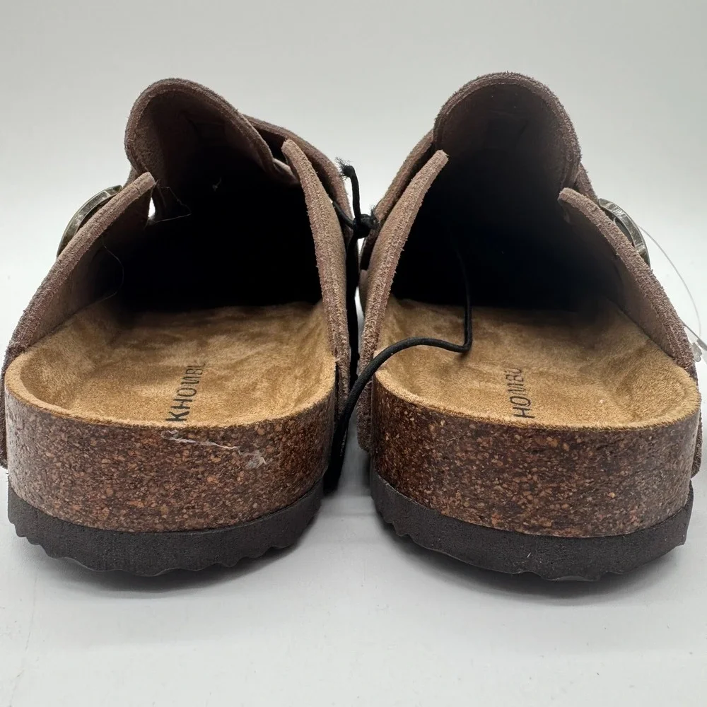 Khombu Damian Men's Taupe Suede Mule Clogs Slip On Shoes Size 9 New